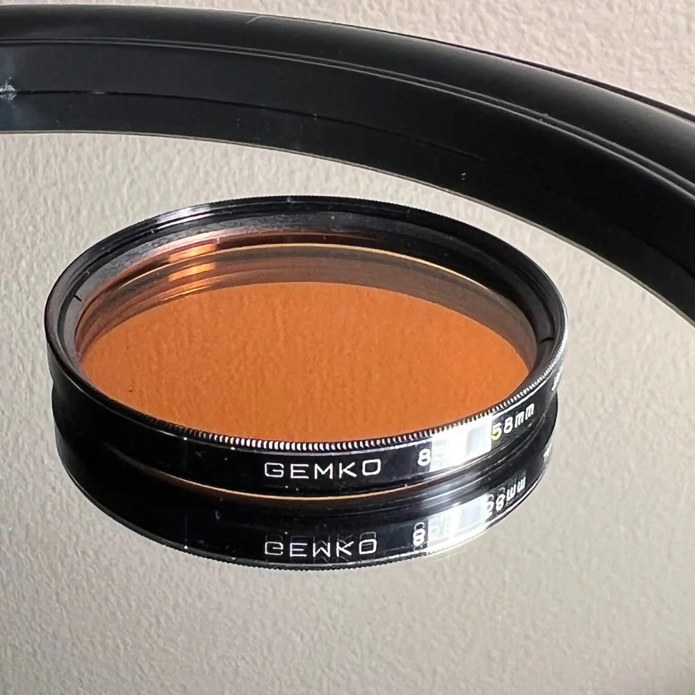 Vintage Genuine GEMKO 58mm 85B Color Conversion Glass Lens Camera Filter Japan